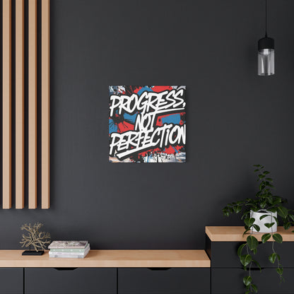 💥 Motivational 💥 Uplifting 💥 Canvas Art  💥 Progress Not Perfection Print  💥 Positive Vibe Décor  💥 Eco-Friendly  UL- Certified  Inks 💥 Gift  Giving 💥 Horizontal Is In A Different Listing 💥