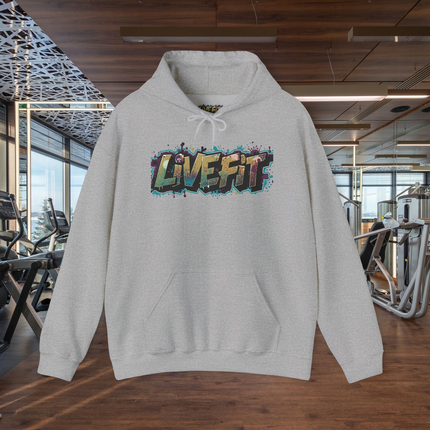 Live Fit Hoodie - Unisex Heavy Blend Sweatshirt - Fitness Enthusiasts -  Gym Wear - Workout Apparel -  Active Lifestyle -  Gift for Him/Her -