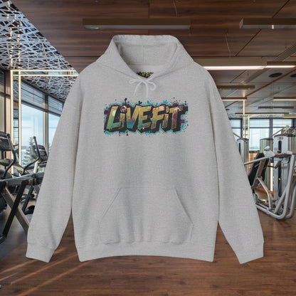Live Fit Hoodie - Unisex Heavy Blend Sweatshirt - Fitness Enthusiasts -  Gym Wear - Workout Apparel -  Active Lifestyle -  Gift for Him/Her -
