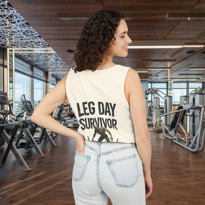 Leg Day Survivor Tank Top - Unisex Fitness Apparel, Gym Gear, Workout Clothing, Workout Gift, Funny Fitness Tee