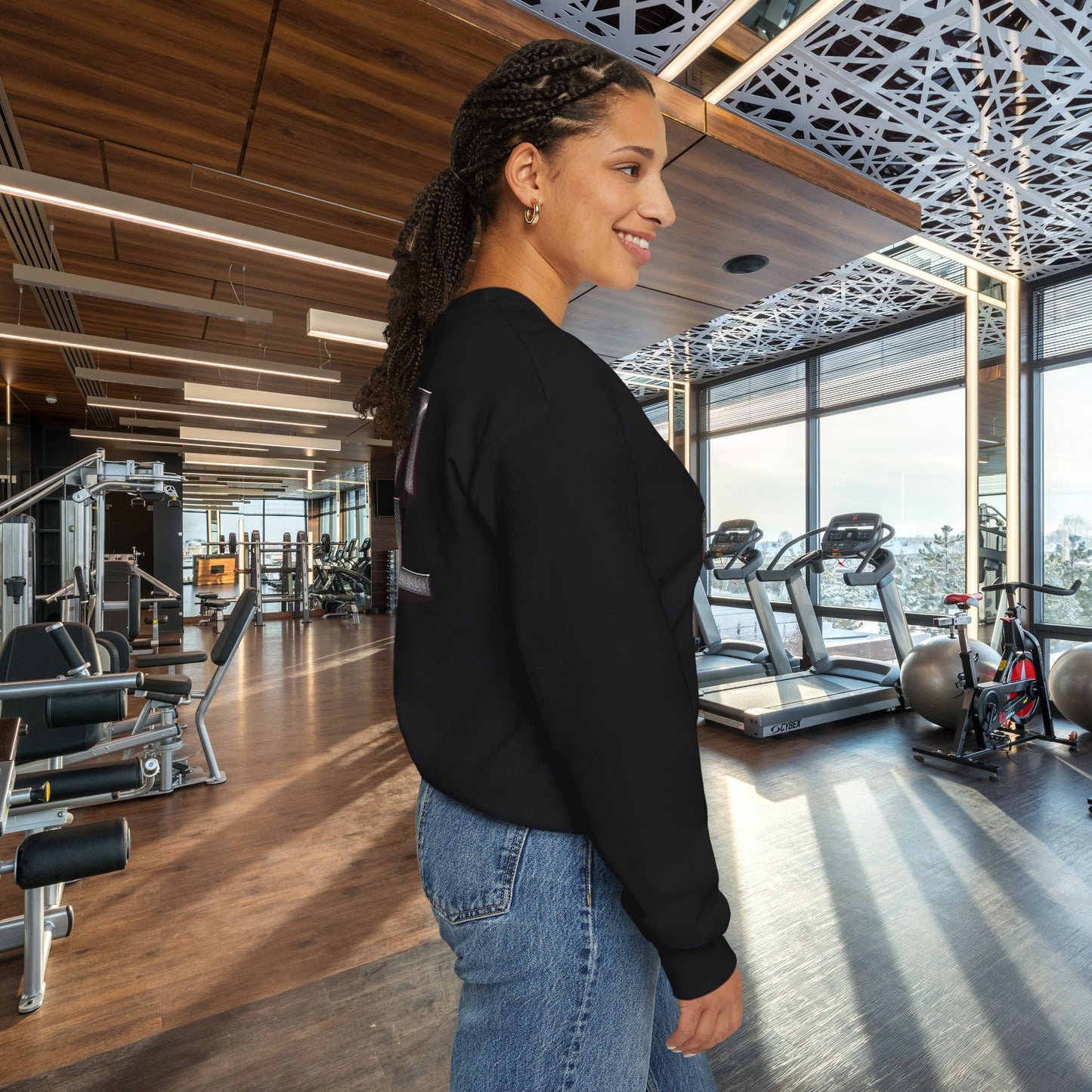 Gym Girl Crewneck Sweatshirt - Stylish Fitness Apparel - Women's Workout Sweatshirt - S-4XL