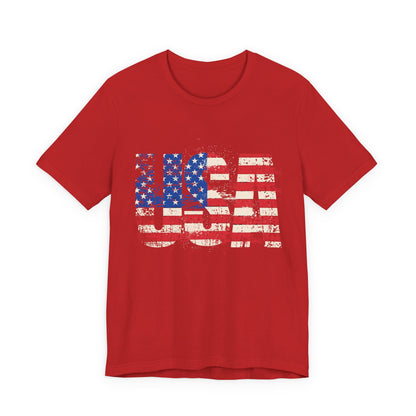 USA - Red White Blue - American Flag - Classic Unisex Tee - Holiday Gift - Patriotic Pride