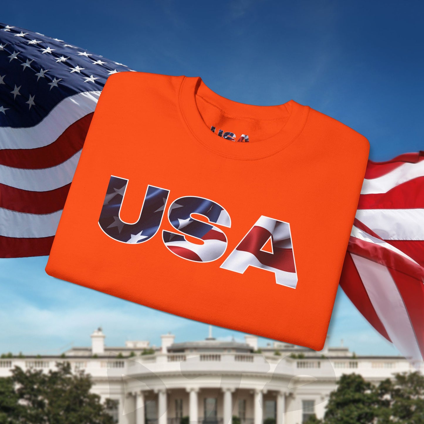 Patriotic USA Crewneck Sweatshirt - Unisex Heavy Blend - American Pride - National Pride Gift - S-5XL