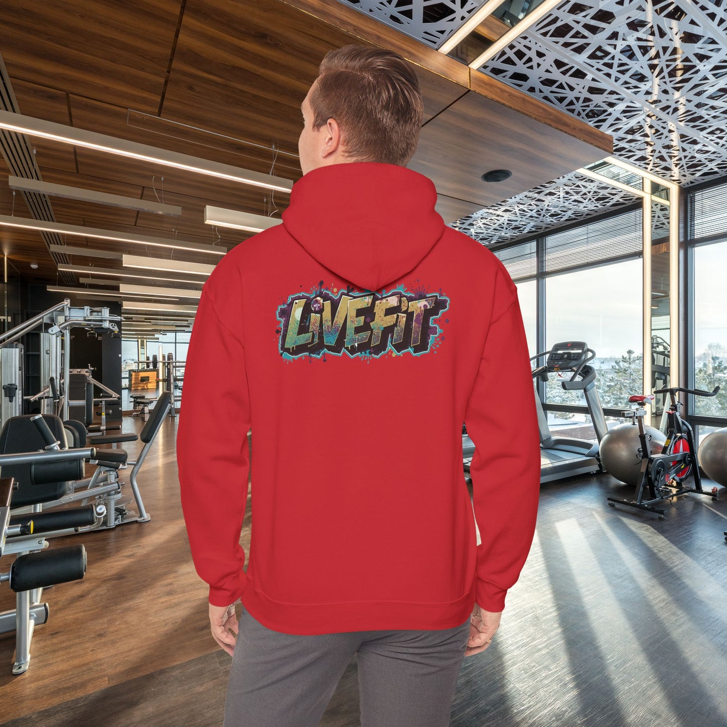 Live Fit Hoodie - Unisex Heavy Blend Sweatshirt - Fitness Enthusiasts -  Gym Wear - Workout Apparel -  Active Lifestyle -  Gift for Him/Her -