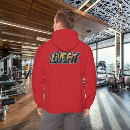 Live Fit Hoodie - Unisex Heavy Blend Sweatshirt - Fitness Enthusiasts -  Gym Wear - Workout Apparel -  Active Lifestyle -  Gift for Him/Her -