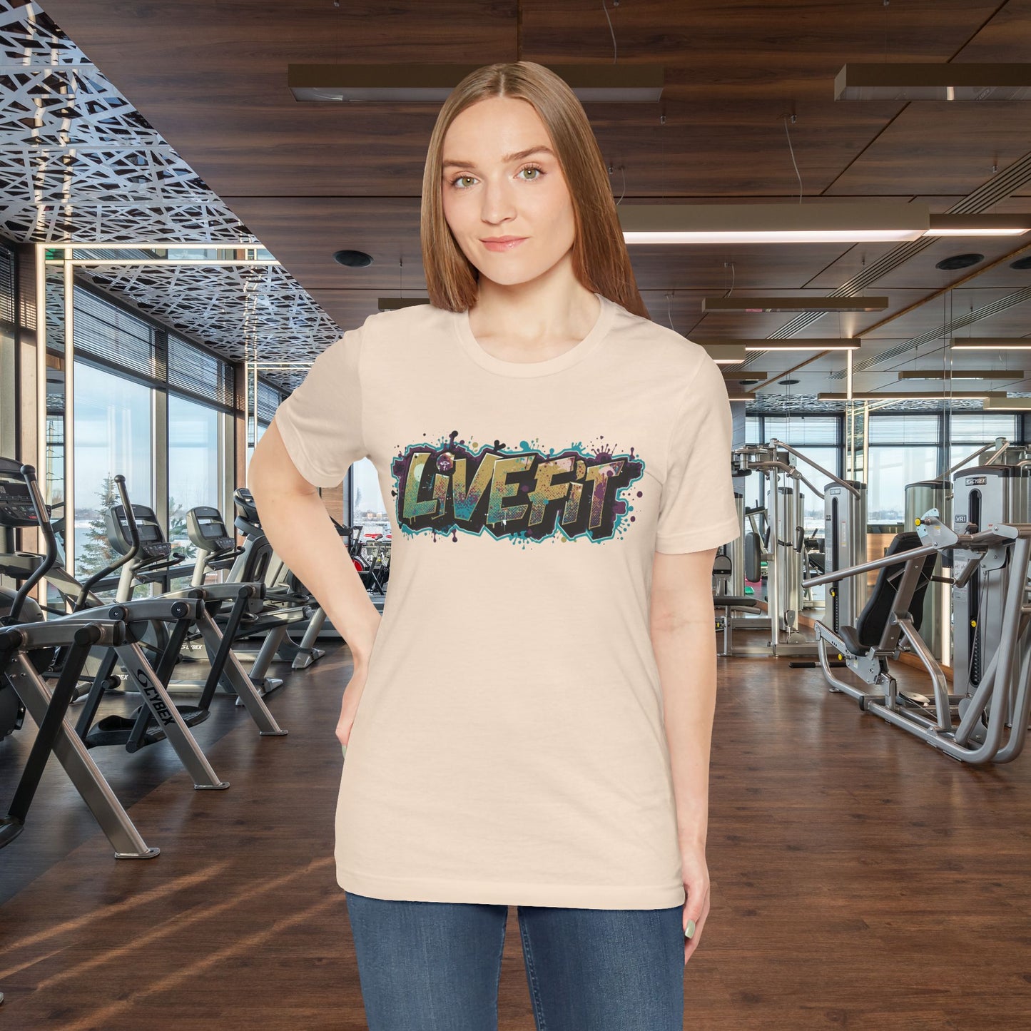 LIVE FIT Graphic Fitness Tee - Motivational Workout Apparel
