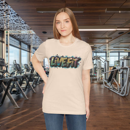 LIVE FIT Graphic Fitness Tee - Motivational Workout Apparel