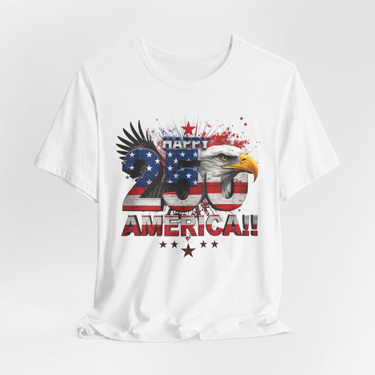 America 250th Anniversary Eagle T-Shirt | Distressed Flag Patriotic Tee