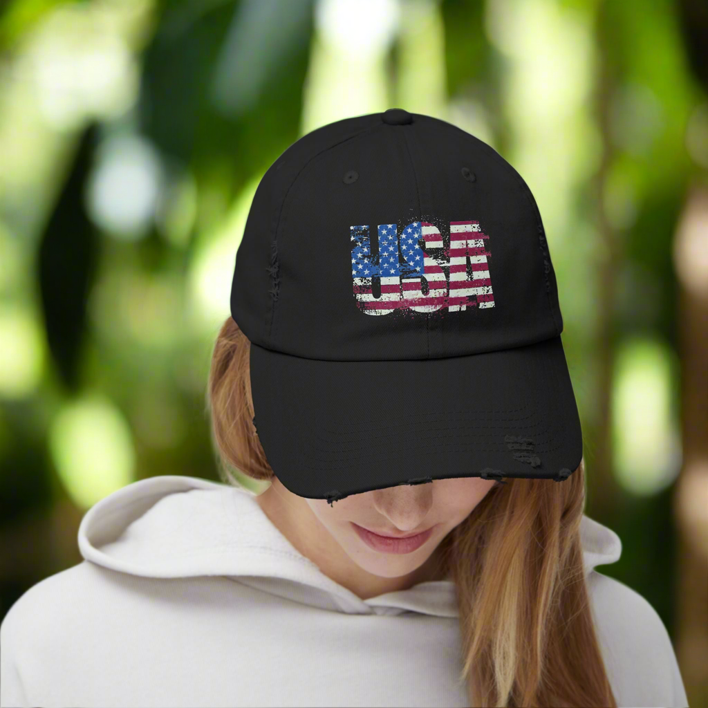 💥 Unisex 💥 USA 💥 Red White and Blue 💥 Distressed Cap 💥 One Size 💥 D Ring Closure 💥 Colors💥 Black 💥 Light Olive 💥 Scotland Blue 💥 Nickel 💥 Stone 💥 True Pink 💥