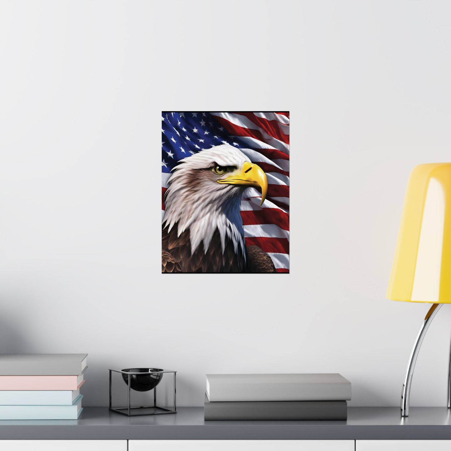 💥 Patriotic 💥 Bald Eagle 💥 Red White & Blue 💥 Wall Art 💥 Matte  💥 Vertical Poster 💥