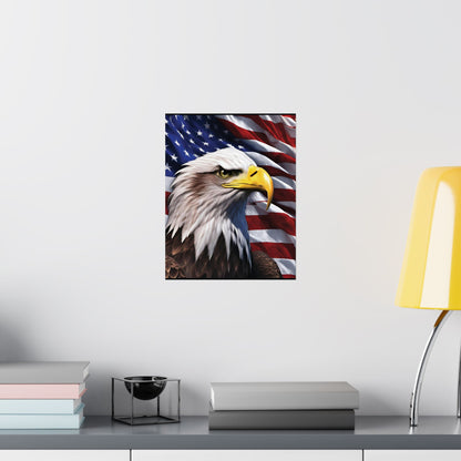 💥 Patriotic 💥 Bald Eagle 💥 Red White & Blue 💥 Wall Art 💥 Matte  💥 Vertical Poster 💥