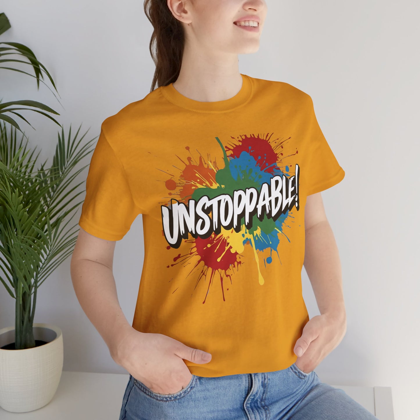 Unstoppable Design Tee - Vintage  Retro  Unisex  Tee - Classic  T-Shirt - Graphic Tee - Casual  Shirt - Short  Sleeve  Shirt