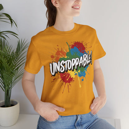 Unstoppable Design Tee - Vintage  Retro  Unisex  Tee - Classic  T-Shirt - Graphic Tee - Casual  Shirt - Short  Sleeve  Shirt