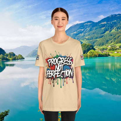 💥 Vibrant   💥   Eye-catching   💥   Motivational    💥 All  Over Print   💥 Unisex T-shirt  💥   Progress  Not  Perfection   💥  Art-Inspired   💥  Apparel  💥  Sizes  XS  x  4XL 💥