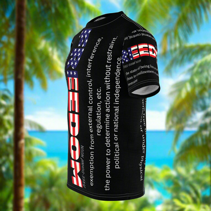 Unisex - Freedom - Definition Tee - American Flag - Red White Blue - All Over Print - T-Shirt - Sizes - S - 3XL