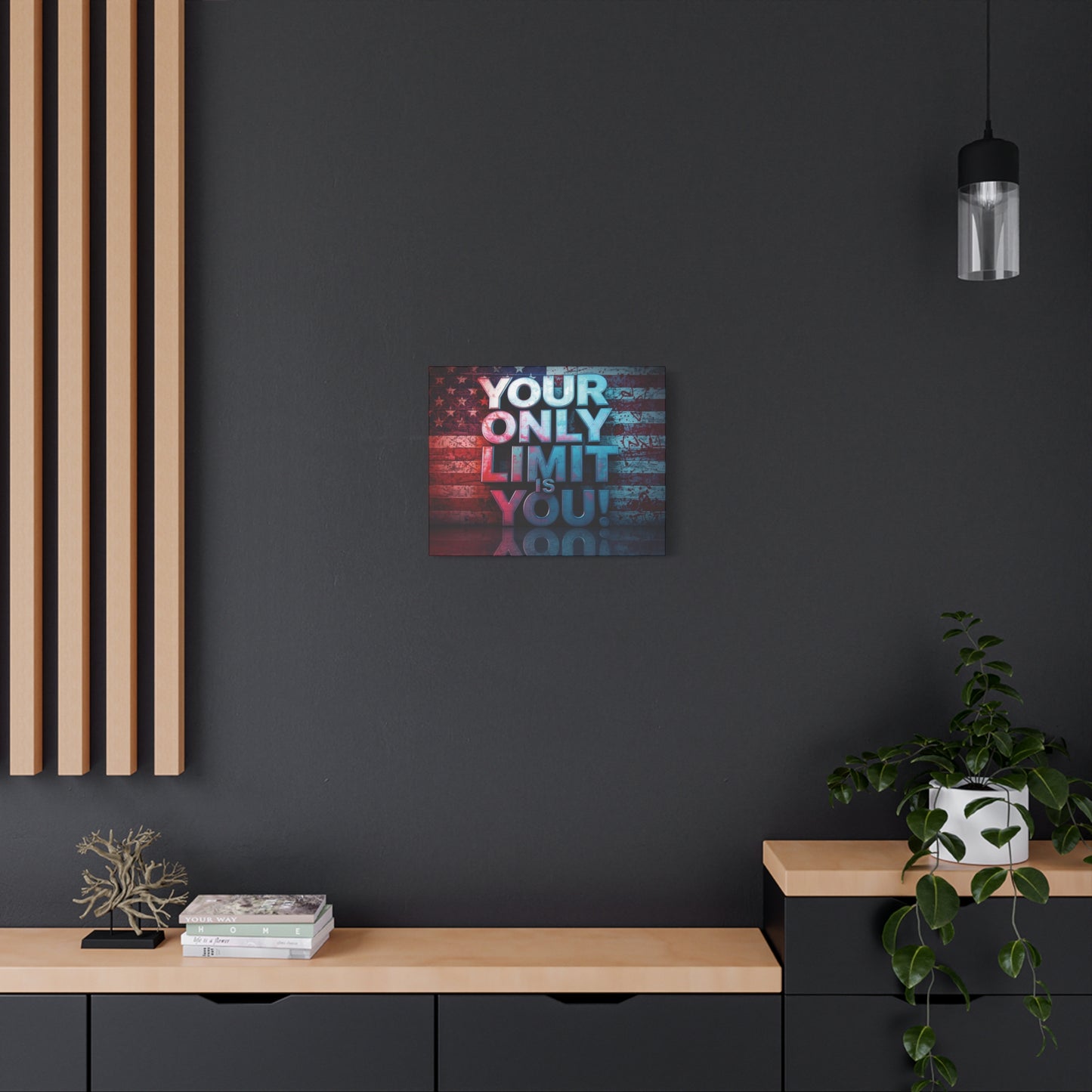 Motivational Wall Art Canvas, Your Only Limit Is You! Inspirational Decor for Home Office, Inspirational Gift, American Flag, Limitless Living, Personal [...]