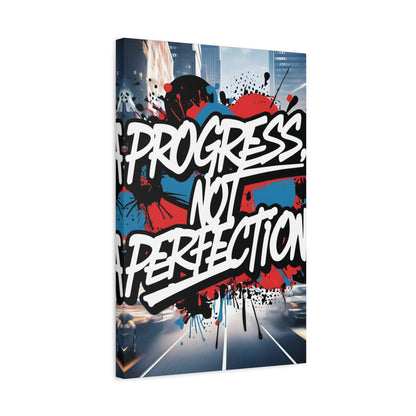 💥 Motivational 💥 Uplifting 💥 Canvas Art  💥 Progress Not Perfection Print  💥 Positive Vibe Décor  💥 Eco-Friendly  UL- Certified  Inks 💥 Gift  Giving 💥 Horizontal Is In A Different Listing 💥