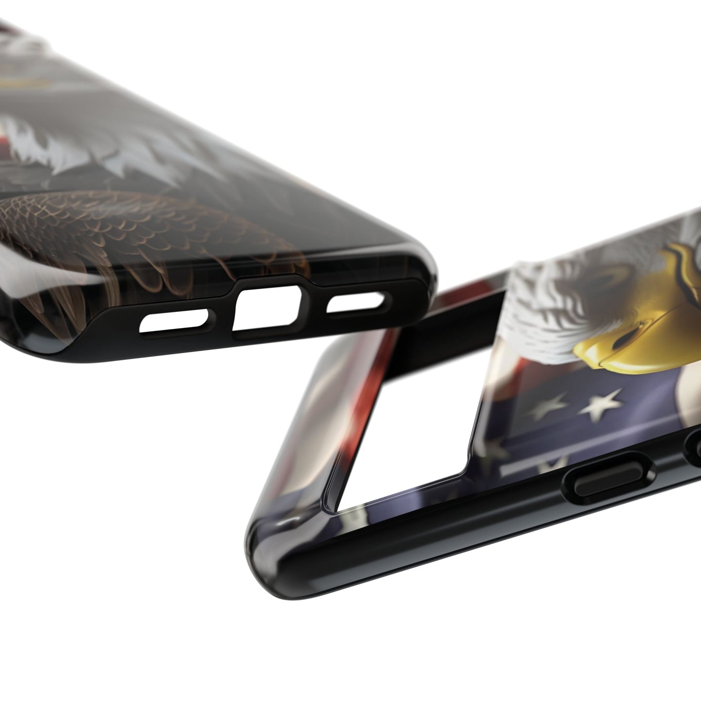 Tough Phone Cases - Patriotic - American Flag Eagle Design - Red White & Blue - Multiple Sizes -