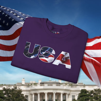Patriotic USA Crewneck Sweatshirt - Unisex Heavy Blend - American Pride - National Pride Gift - S-5XL