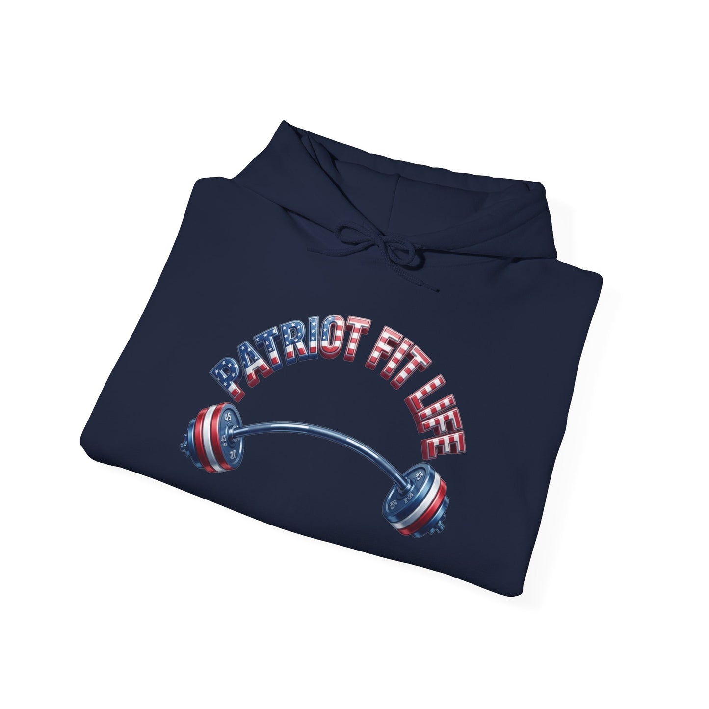 Patriotic Fit Life Hoodie — USA Flag Barbell Fitness Sweatshirt
