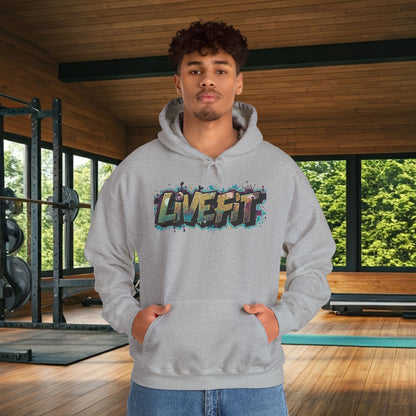 Live Fit Hoodie - Unisex Heavy Blend Sweatshirt - Fitness Enthusiasts -  Gym Wear - Workout Apparel -  Active Lifestyle -  Gift for Him/Her -