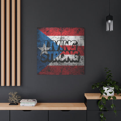 Gallery Wrapped - Puerto Rico Flag -  Matte Canvas Wall Art - Inspirational Decor - Home Wall Decor -