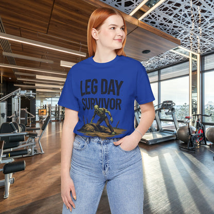 Leg Day Survivor Tee, Fitness Shirt, Workout Apparel, Gym Gift, Unisex Graphic Tee