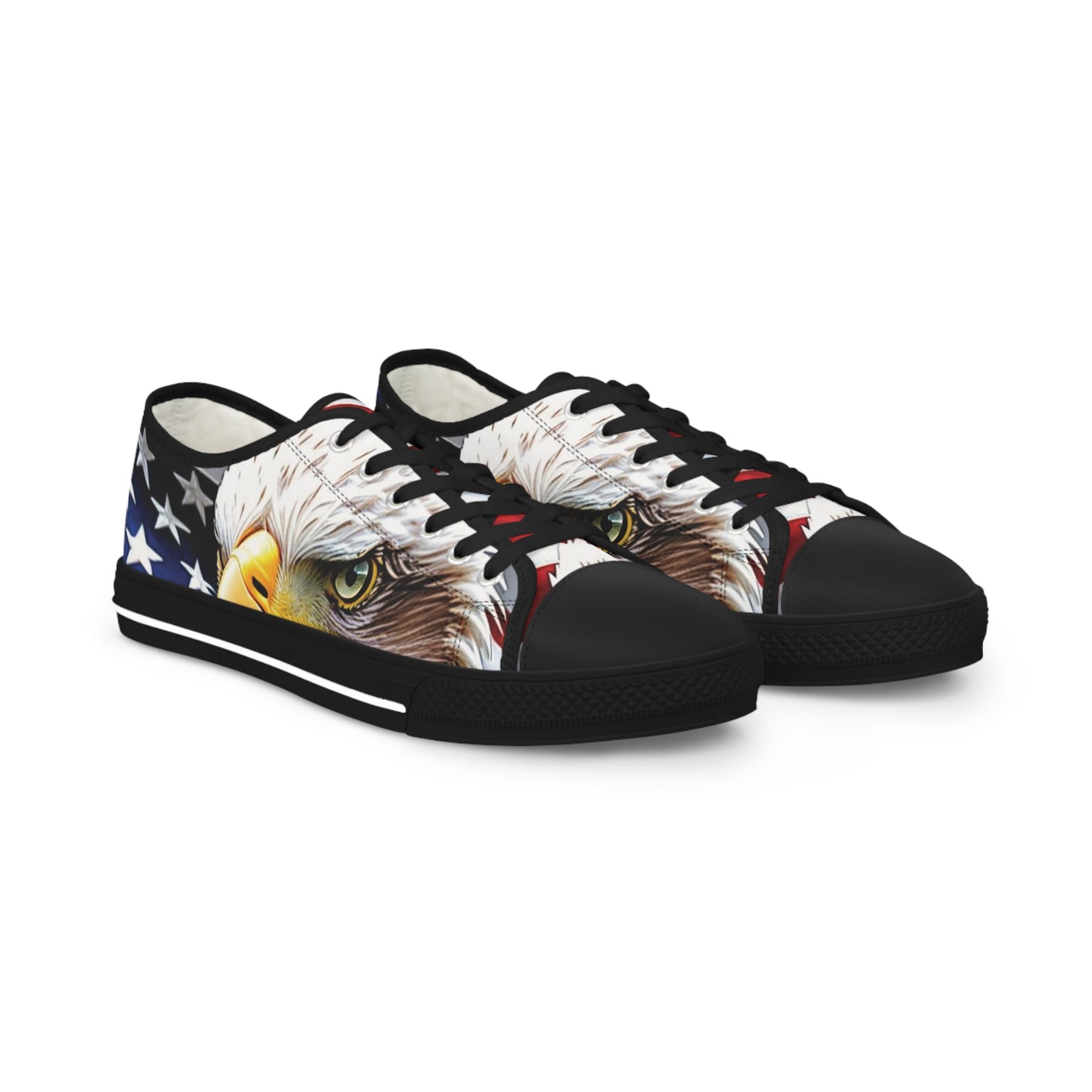 Unisex Sneakers - USA American Flag Patriotic Bald Eagle Design