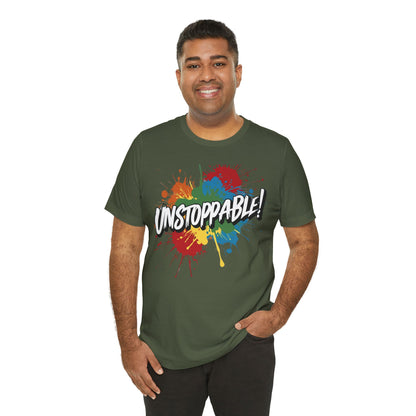 Unstoppable Design Tee - Vintage  Retro  Unisex  Tee - Classic  T-Shirt - Graphic Tee - Casual  Shirt - Short  Sleeve  Shirt