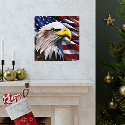💥 Patriotic 💥 Bald Eagle 💥 Red White & Blue 💥 Wall Art 💥 Matte  💥 Vertical Poster 💥