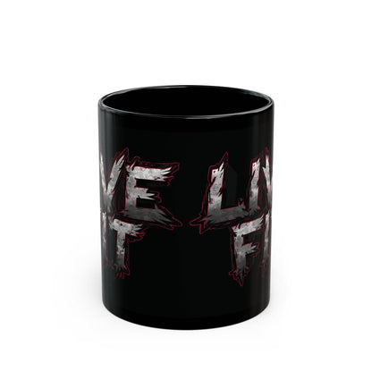 Ceramic Black Mug - LIVE FIT Design -  11oz - 15oz -