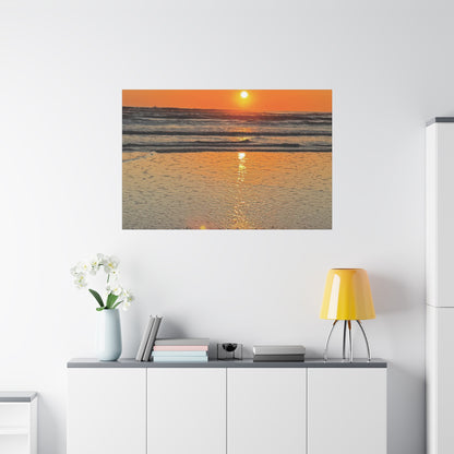Stunning Sunset Beach Canvas Print, Ocean Decor, Wall Art, Home Decor, Coastal Artwork for Living Room