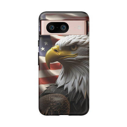 Tough Phone Cases - Patriotic - American Flag Eagle Design - Red White & Blue - Multiple Sizes -