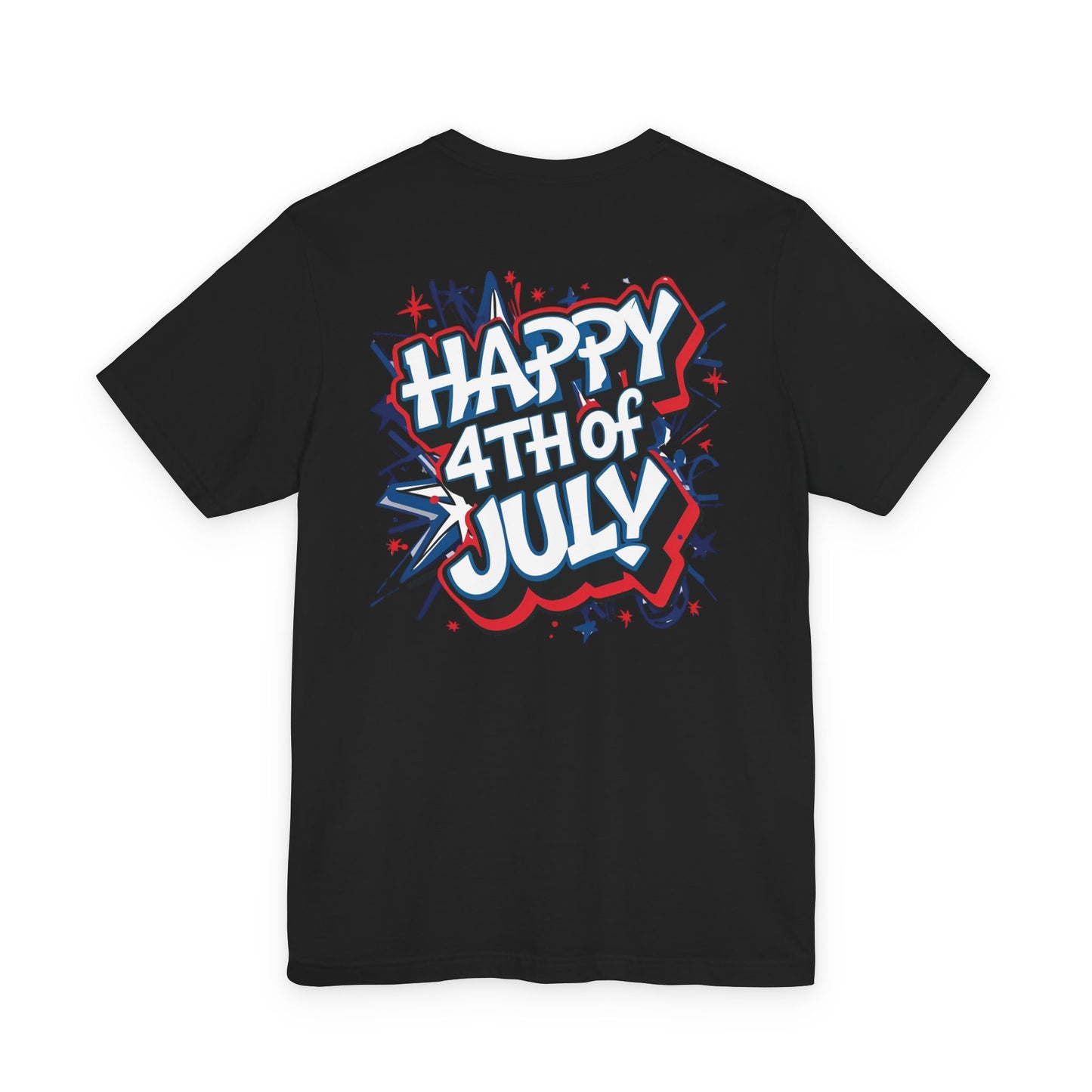 Happy 4th Of July Unisex Jersey Short Sleeve Tee, Independence Day T-Shirt, Patriotic Shirt, Red White Blue Tee, USA Celebration Top