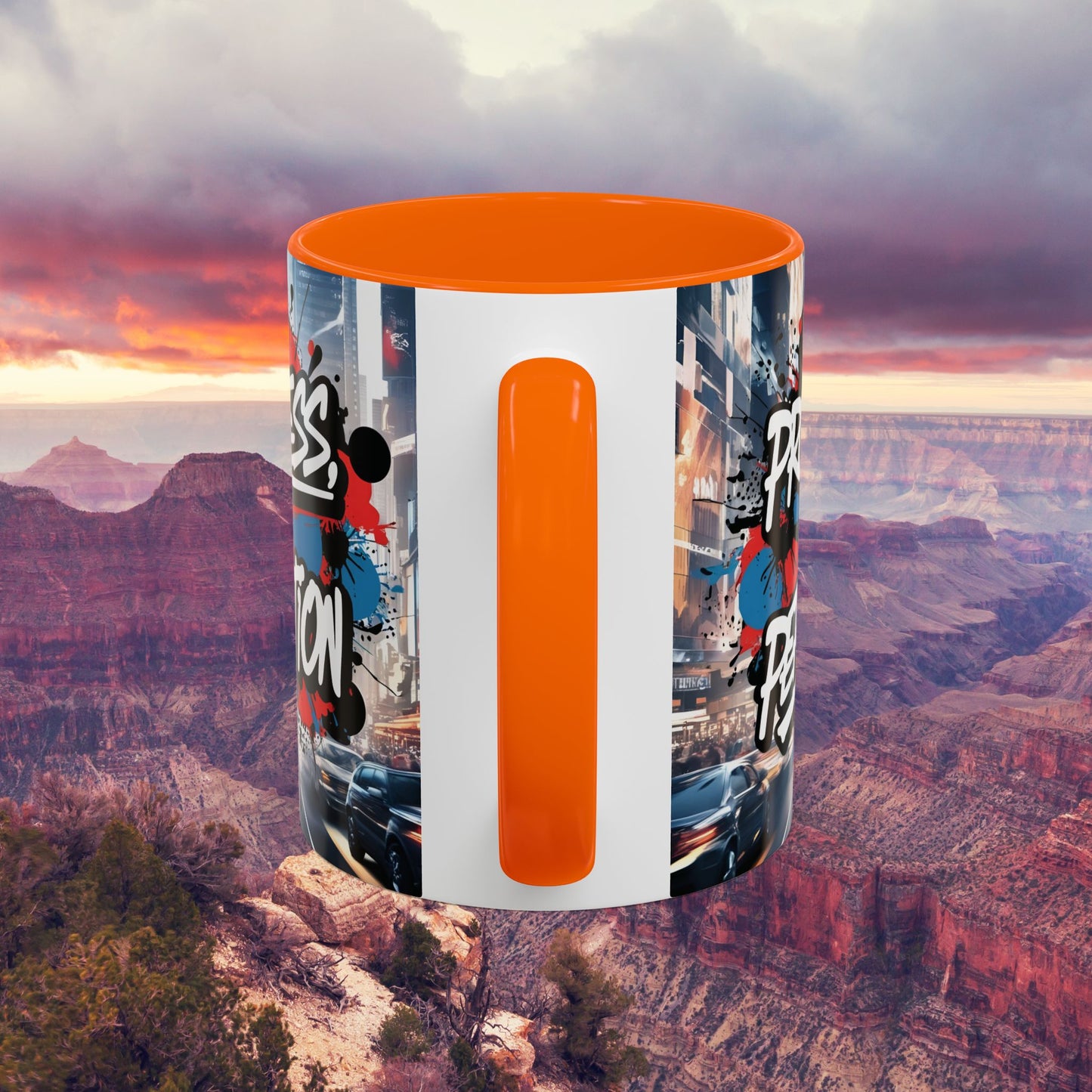 Progress Not Perfection! Graffiti Style Mug - Vibrant Design - 11oz/15oz - 8 Colors