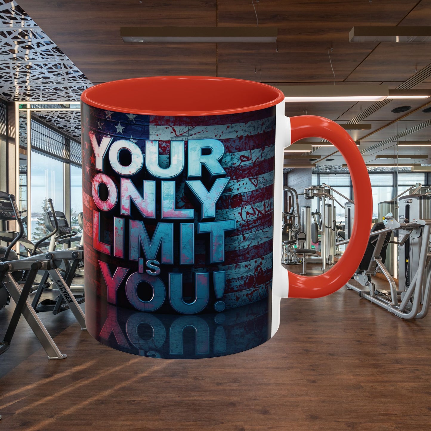 Motivational Accent Coffee Mug - Your Only Limit is You!  - Gift for Coffee Lovers -  Inspirational Decor - Office Mug -  Patriot Gift - Holiday Gift -