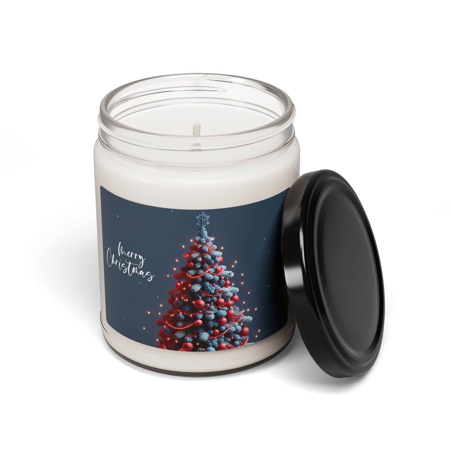 Merry Christmas Scented Soy Candle - 9oz - Holiday Gift - 10 Scent Options - Festive Home Decor - USA Made