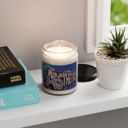 Aesthetic - Floral - 9oz -  Soy Candles  - Eco- Friendly Non Toxic  -  9  Scented  -  1  Unscented