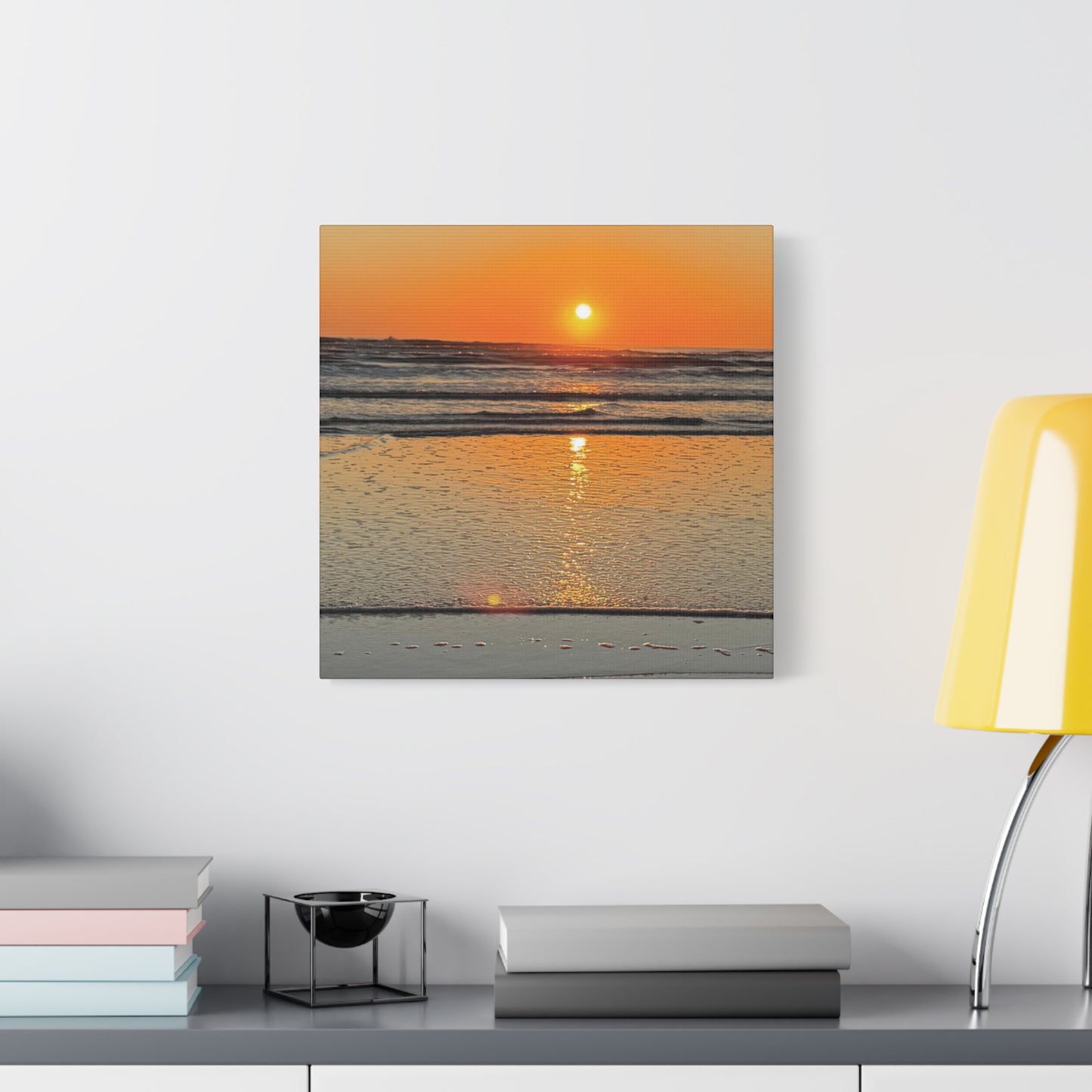 Stunning Sunset Beach Canvas Print, Ocean Decor, Wall Art, Home Decor, Coastal Artwork for Living Room