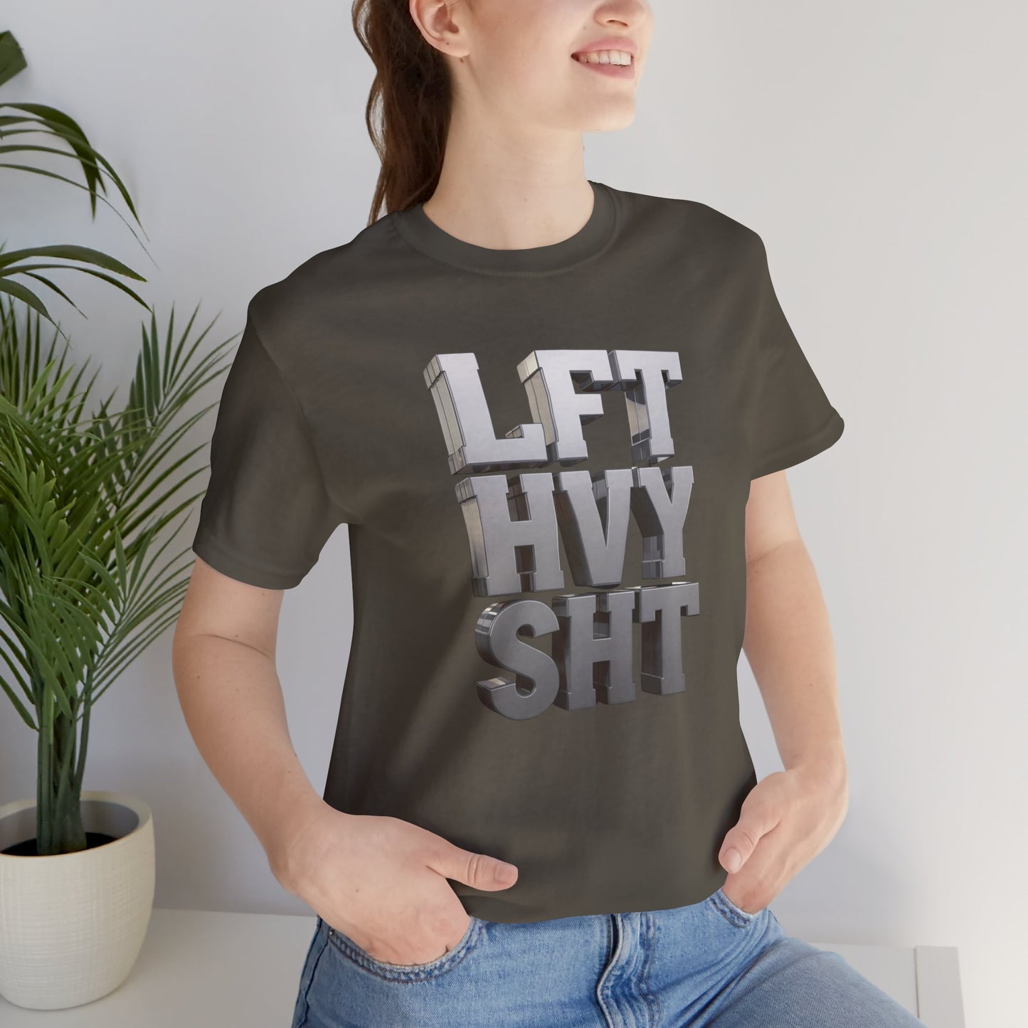Lift Heavy Shit - LFT HVY SHT - 3D Gym T-Shirt - Bold Weightlifting Tee