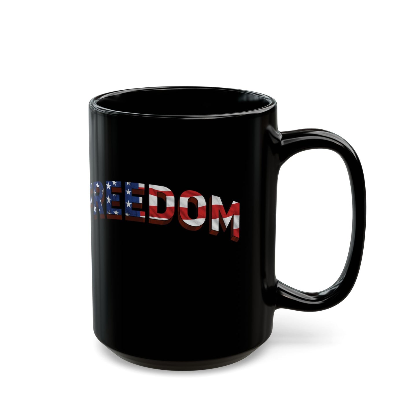 FREEDOM Mug | Patriotic American Flag Stars & Stripes Coffee Cup
