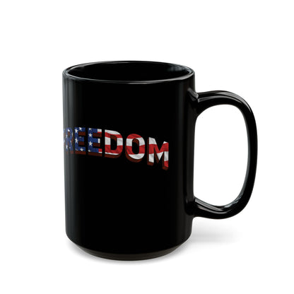 FREEDOM Mug | Patriotic American Flag Stars & Stripes Coffee Cup