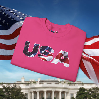 Patriotic USA Crewneck Sweatshirt - Unisex Heavy Blend - American Pride - National Pride Gift - S-5XL