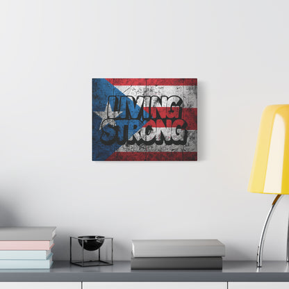 Gallery Wrapped - Puerto Rico Flag -  Matte Canvas Wall Art - Inspirational Decor - Home Wall Decor -