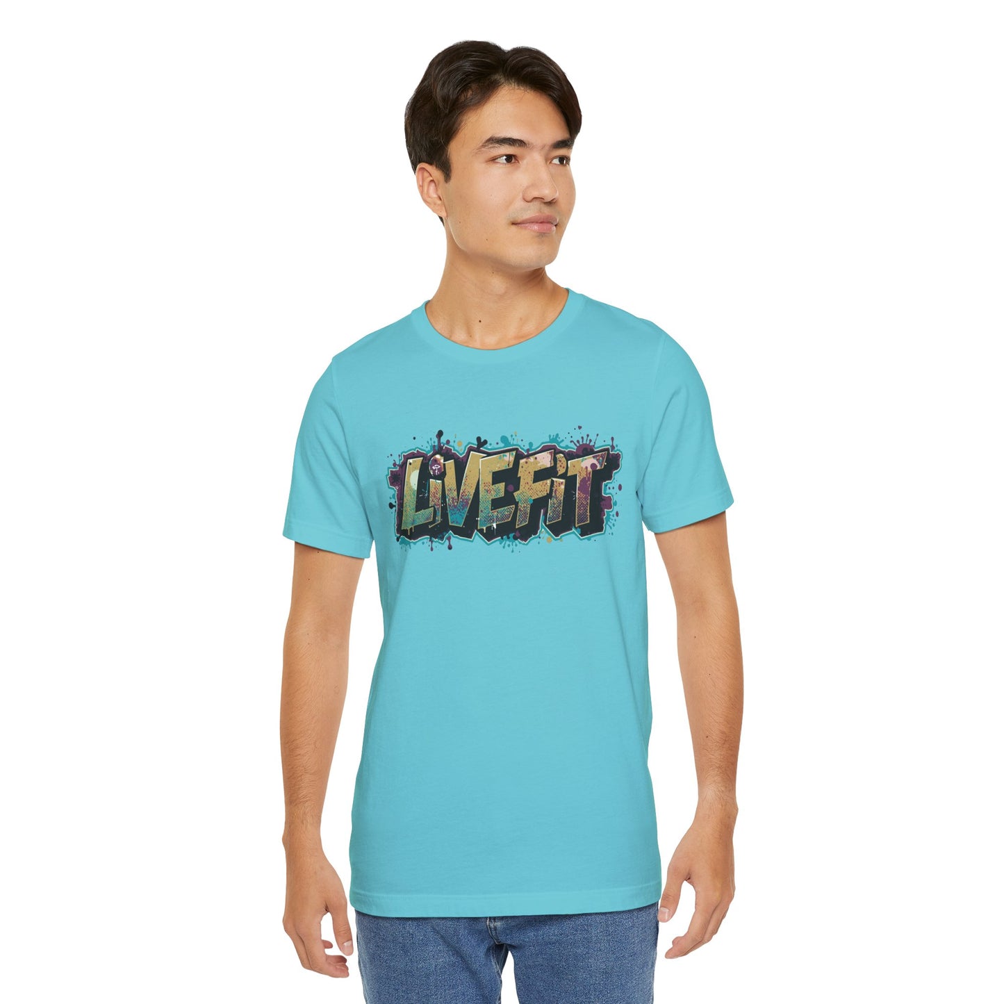 LIVE FIT Graphic Fitness Tee - Motivational Workout Apparel