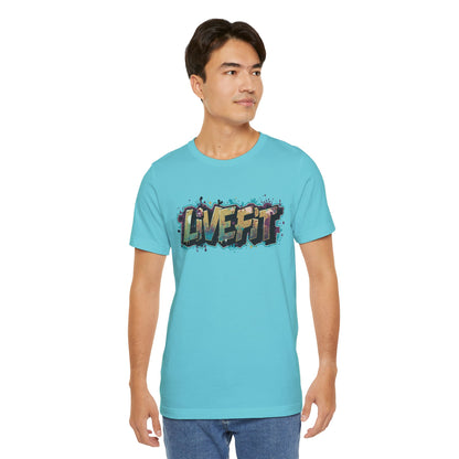 LIVE FIT Graphic Fitness Tee - Motivational Workout Apparel