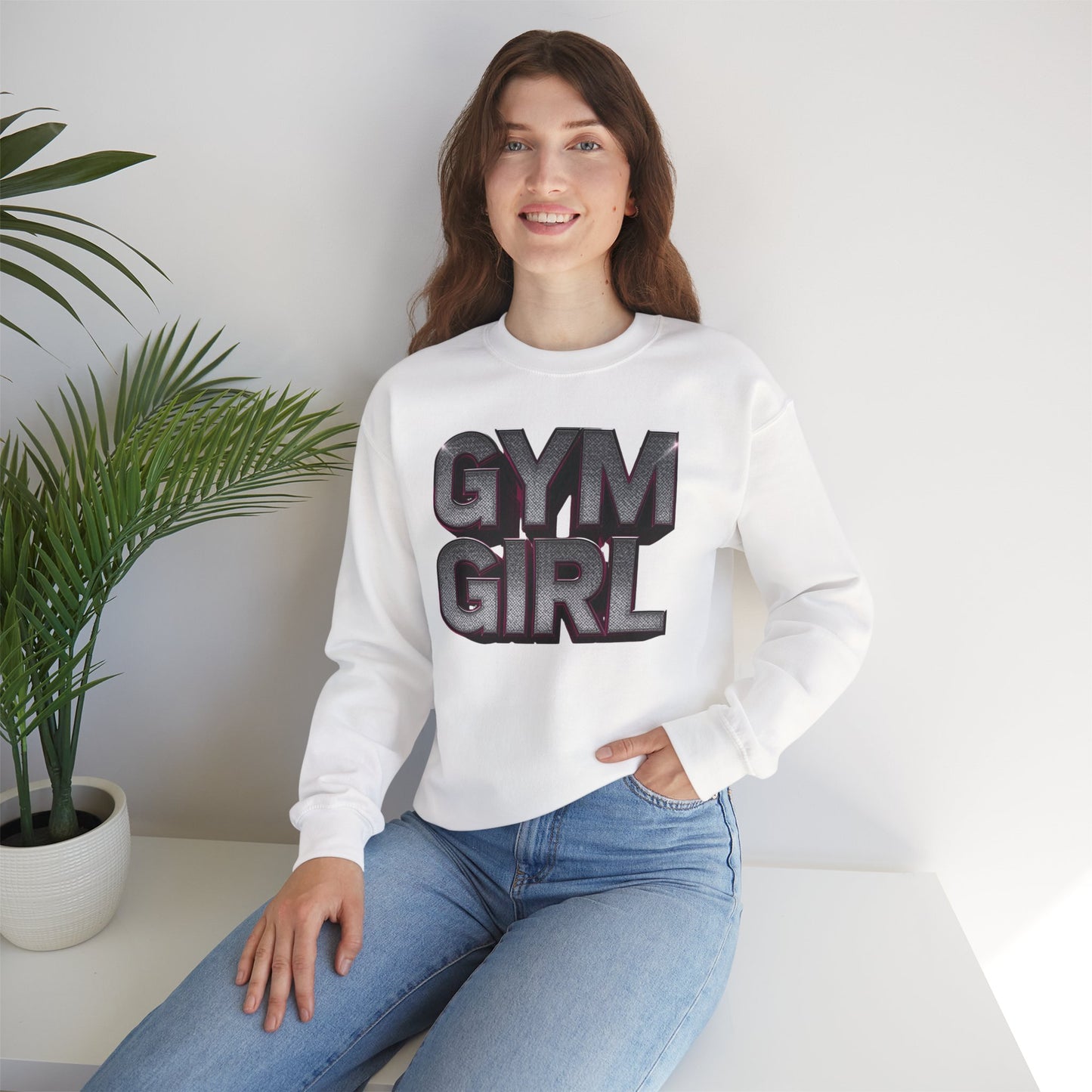 Gym Girl Crewneck Sweatshirt - Stylish Fitness Apparel - Women's Workout Sweatshirt - S-4XL