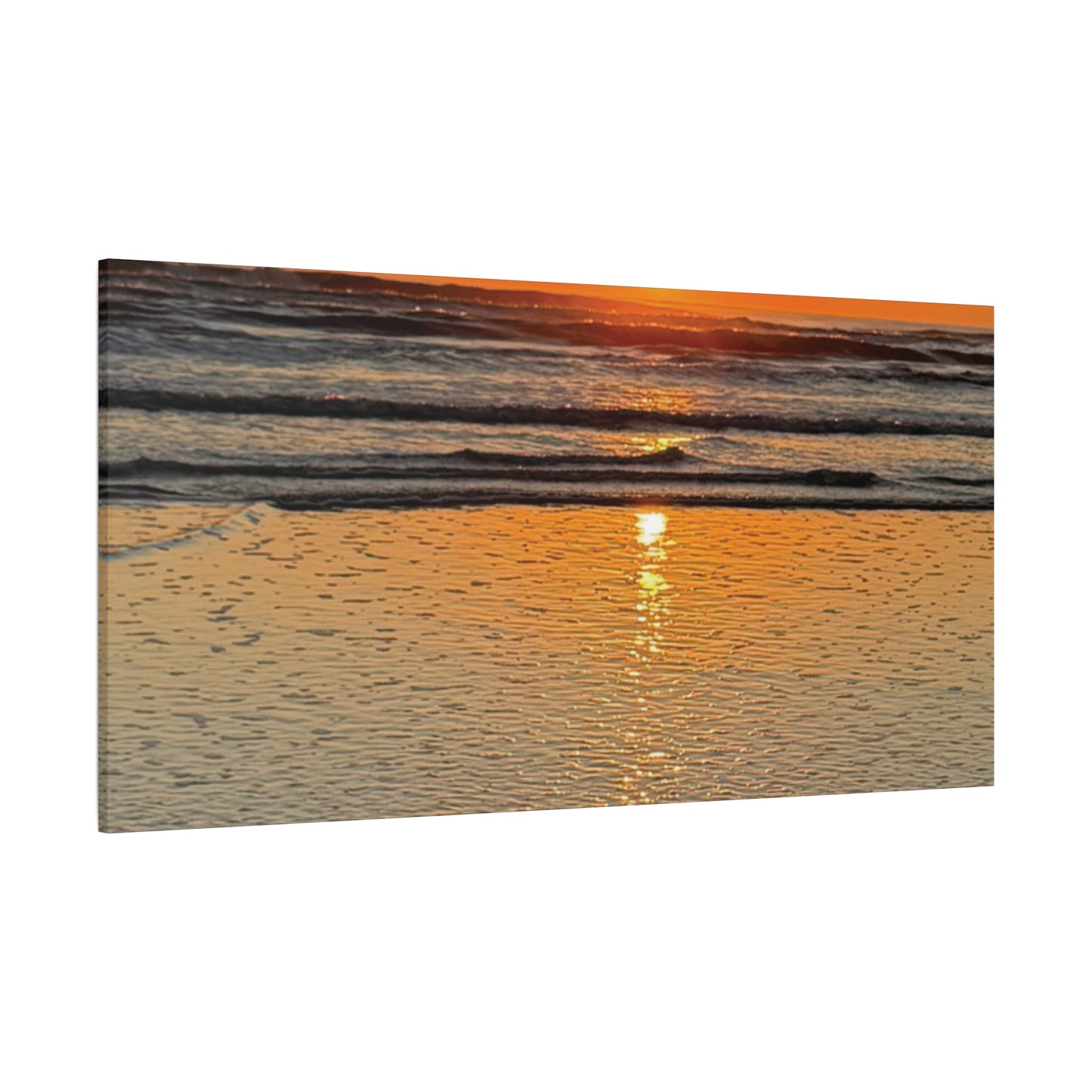 Stunning Sunset Beach Canvas Print, Ocean Decor, Wall Art, Home Decor, Coastal Artwork for Living Room