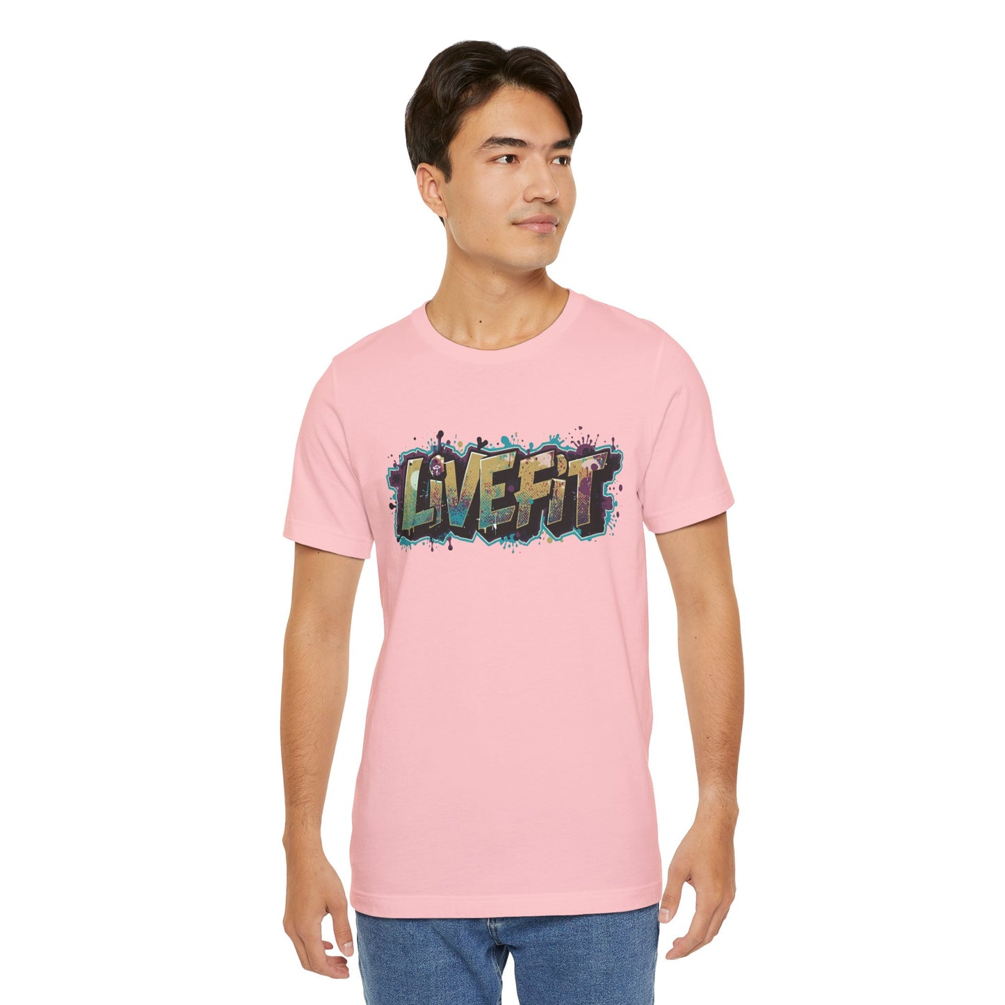 LIVE FIT Graphic Fitness Tee - Motivational Workout Apparel