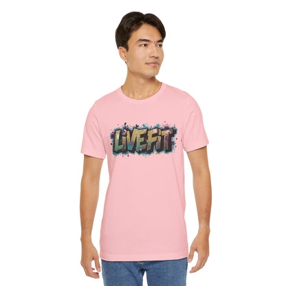 LIVE FIT Graphic Fitness Tee - Motivational Workout Apparel